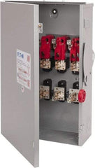 Eaton Cutler-Hammer - 200 Amp, 240 VAC, 3 Pole Fused Safety Switch - NEMA 3R, 3 Phase, 15 hp at 240 VAC (Single Phase), 25 to 30 hp at 240 VAC (Triple Phase), 3PST Contact Form - USA Tool & Supply