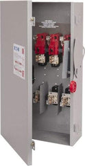 Eaton Cutler-Hammer - 200 Amp, 250 VDC, 480-600 VAC, 3 Pole Fused Safety Switch - NEMA 1, 1 Phase, 50 hp at 480/600 VAC (Single Phase), 125 hp at 480 VAC, 150 hp at 600 VAC (Triple Phase), 3PST Contact Form - USA Tool & Supply