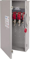 Eaton Cutler-Hammer - 200 Amp, 250 VDC, 480-600 VAC, 3 Pole Nonfused Safety Switch - NEMA 3R, 3 Phase, 50 hp at 480/600 VAC (Single Phase), 125 hp at 480 VAC, 150 hp at 600 VAC (Triple Phase), 3PST Contact Form - USA Tool & Supply