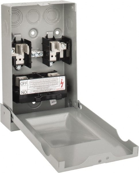 Eaton Cutler-Hammer - 3R NEMA Rated, 60 Amp, 10 hp, Fusible Air Conditioning Pullout Disconnect Switch - USA Tool & Supply