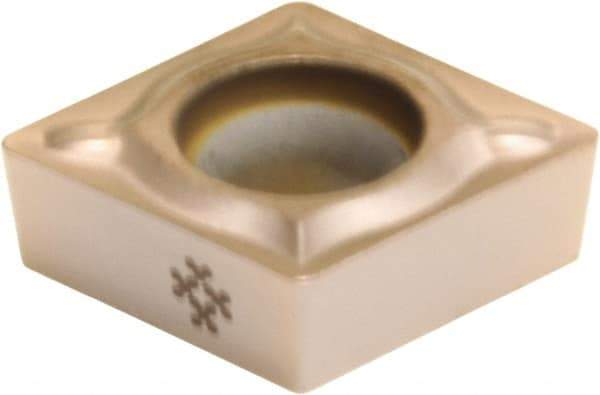 Sumitomo - CCMT21.51 ESU Grade T3000Z Cermet Turning Insert - TiN/AlN Finish, 80° Diamond, 1/4" Inscr Circle, 3/32" Thick, 1/64" Corner Radius - USA Tool & Supply