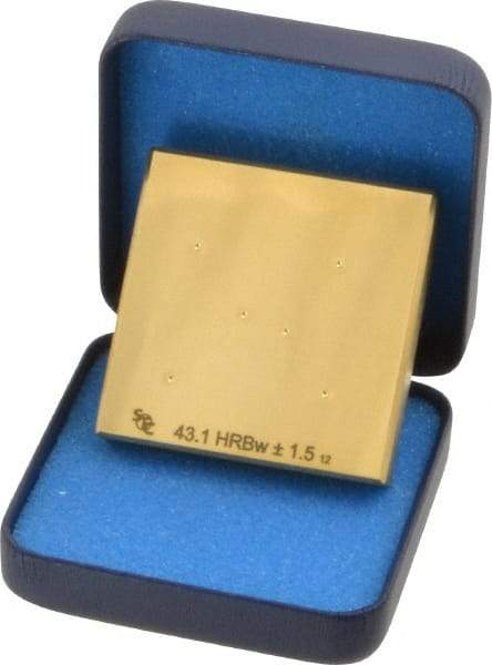 Made in USA - Rockwell B Scale, Hardness Calibration Test Block - B40 Hardness, Low Hardness Range Description, 2 Piece - USA Tool & Supply