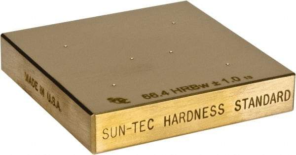 Made in USA - Rockwell A Scale, Hardness Calibration Test Block - A60 Hardness, Low Hardness Range Description, 2 Piece - USA Tool & Supply