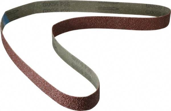 Tru-Maxx - 1" Wide x 42" OAL, 36 Grit, Aluminum Oxide Abrasive Belt - Aluminum Oxide, Very Coarse, Coated, X Weighted Cloth Backing - USA Tool & Supply