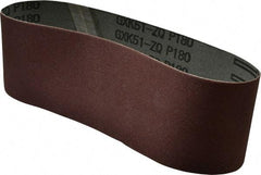 Tru-Maxx - 3" Wide x 21" OAL, 180 Grit, Aluminum Oxide Abrasive Belt - Aluminum Oxide, Very Fine, Coated, X Weighted Cloth Backing - USA Tool & Supply