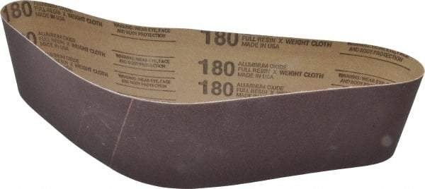 Tru-Maxx - 4" Wide x 36" OAL, 180 Grit, Aluminum Oxide Abrasive Belt - Aluminum Oxide, Very Fine, Coated, X Weighted Cloth Backing - USA Tool & Supply