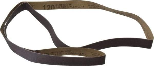 Tru-Maxx - 1" Wide x 72" OAL, 120 Grit, Aluminum Oxide Abrasive Belt - Aluminum Oxide, Fine, Coated, X Weighted Cloth Backing - USA Tool & Supply