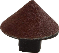 Superior Abrasives - 5/8" Diam 120 Grit 90° Included Angle Cone Center Lap - Aluminum Oxide, Fine Grade, Shank Mounted - USA Tool & Supply