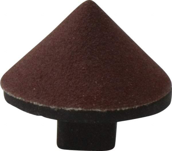 Superior Abrasives - 7/8" Diam 180 Grit 90° Included Angle Cone Center Lap - Aluminum Oxide, Very Fine Grade, Shank Mounted - USA Tool & Supply