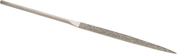 Value Collection - 5-1/2" OAL Fine Barrette Needle Diamond File - 13/64" Wide x 3/32" Thick, 2-3/4 LOC - USA Tool & Supply