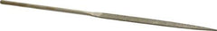 Value Collection - 5-1/2" OAL Medium Point Needle Diamond File - 13/64" Wide x 3/64" Thick, 2-3/4 LOC - USA Tool & Supply