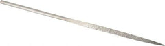 Value Collection - 5-1/2" OAL Medium Three Square Needle Diamond File - 9/64" Wide x 9/64" Thick, 2-3/4 LOC - USA Tool & Supply