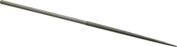 Value Collection - 5-1/2" OAL Medium Round Needle Diamond File - 1/8" Wide x 1/8" Thick, 2-3/4 LOC - USA Tool & Supply