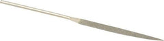 Value Collection - 5-1/2" OAL Medium Knife Needle Diamond File - 3/16" Wide x 1/16" Thick, 2-3/4 LOC - USA Tool & Supply