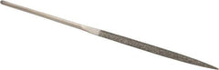 Value Collection - 5-1/2" OAL Medium Triangular Needle Diamond File - 11/64" Wide x 5/64" Thick, 2-3/4 LOC - USA Tool & Supply