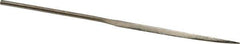 Value Collection - 5-1/2" OAL Coarse Barrette Needle Diamond File - 13/64" Wide x 3/32" Thick, 2-3/4 LOC - USA Tool & Supply