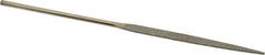 Value Collection - 5-1/2" OAL Coarse Taper Needle Diamond File - 13/64" Wide x 3/64" Thick, 2-3/4 LOC - USA Tool & Supply