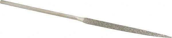 Value Collection - 5-1/2" OAL Coarse Knife Needle Diamond File - 3/16" Wide x 1/16" Thick, 2-3/4 LOC - USA Tool & Supply