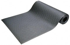 Wearwell - 60' Long x 3' Wide, Dry Environment, Anti-Fatigue Matting - Black, Vinyl with Vinyl Sponge Base, Rounded on 4 Sides - USA Tool & Supply