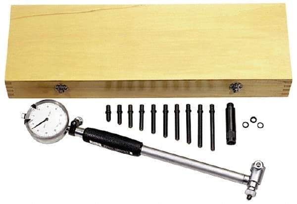 Value Collection - 6 Anvil, 10 to 16" Dial Bore Gage - 0.0005" Graduation, 16" Gage Depth - USA Tool & Supply