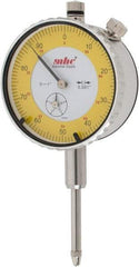 Value Collection - 0.001" Graduation, 0-100 Dial Reading, Indicator & Base Kit - 0.55" Base Height, 2-1/4" Base Diam - USA Tool & Supply