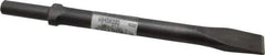 Made in USA - 1" Head Width, 12" OAL, Flat Chisel - Round Drive, Round Shank, Alloy Steel - USA Tool & Supply