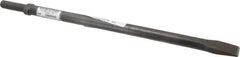 Made in USA - 1" Head Width, 18" OAL, Flat Chisel - Round Drive, 0.68" Round Shank, Alloy Steel - USA Tool & Supply