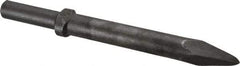 Made in USA - 9" OAL, Moil Point Chisel - Round Drive, Round Shank, Alloy Steel - USA Tool & Supply