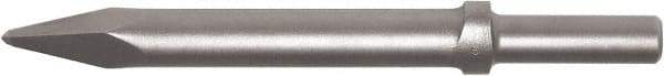 Made in USA - 12" OAL, Moil Point Chisel - Round Drive, Round Shank, Alloy Steel - USA Tool & Supply