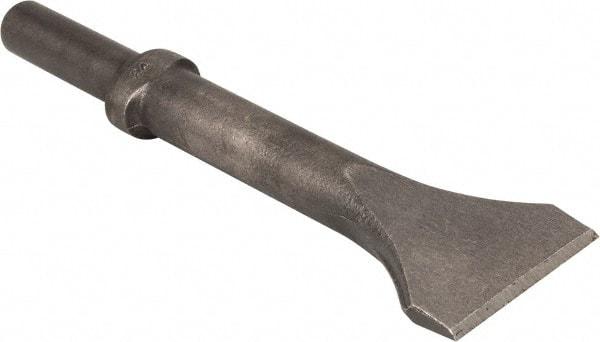 Made in USA - 2" Head Width, 9" OAL, Scaling Chisel - Round Drive, Round Shank, Alloy Steel - USA Tool & Supply