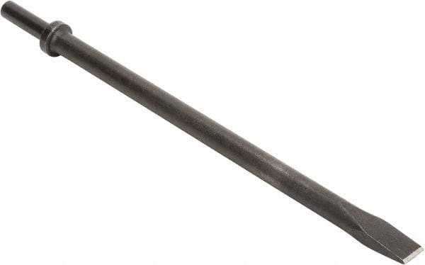 Made in USA - 1" Head Width, 18" OAL, Flat Chisel - Round Drive, Round Shank, Alloy Steel - USA Tool & Supply