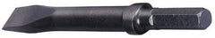 Made in USA - 1" Head Width, 24" OAL, 1/2" Shank Diam, Flat Chisel - Hex Drive, Hex Shank, Alloy Steel - USA Tool & Supply