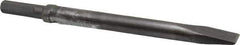 Made in USA - 1" Head Width, 12" OAL, 1/2" Shank Diam, Flat Chisel - Hex Drive, Hex Shank, Alloy Steel - USA Tool & Supply