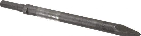 Made in USA - 12" OAL, 1/2" Shank Diam, Moil Point Chisel - Hex Drive, Hex Shank, Alloy Steel - USA Tool & Supply