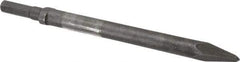 Made in USA - 12" OAL, 1/2" Shank Diam, Moil Point Chisel - Hex Drive, Hex Shank, Alloy Steel - USA Tool & Supply