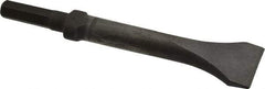 Made in USA - 2" Head Width, 9" OAL, 1/2" Shank Diam, Scaling Chisel - Hex Drive, Hex Shank, Alloy Steel - USA Tool & Supply