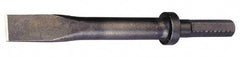 Made in USA - 1" Head Width, 12" OAL, Flat Chisel - Hex Drive, Hex Shank, Alloy Steel - USA Tool & Supply