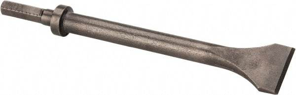 Made in USA - 2" Head Width, 12" OAL, Scaling Chisel - Hex Drive, Hex Shank, Alloy Steel - USA Tool & Supply