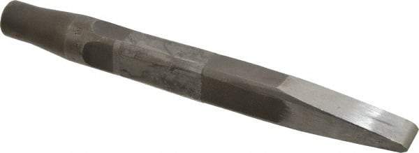 Made in USA - 15/16" Head Width, 9-1/2" OAL, Rivet Cutter Chisel - Round Drive, Round Shank, Alloy Steel - USA Tool & Supply