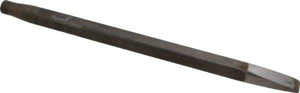 Made in USA - 15/16" Head Width, 18" OAL, Rivet Cutter Chisel - Round Drive, Round Shank, Alloy Steel - USA Tool & Supply