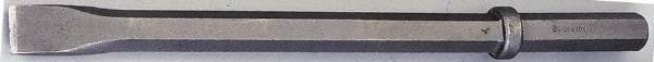 Made in USA - 24" OAL, 1-1/8" Shank Diam, Moil Point Chisel - Hex Drive, Hex Shank, Alloy Steel - USA Tool & Supply