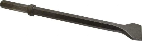 Made in USA - 3" Head Width, 18-1/4" OAL, 1" Shank Diam, Scaling Chisel - Hex Drive, Hex Shank, Alloy Steel - USA Tool & Supply