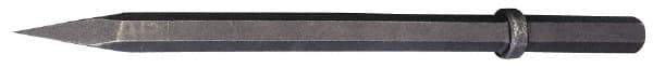 Made in USA - 1-1/4" Head Width, 20" OAL, 1-1/4" Shank Diam, Scaling Chisel - Hex Drive, Hex Shank, Alloy Steel - USA Tool & Supply