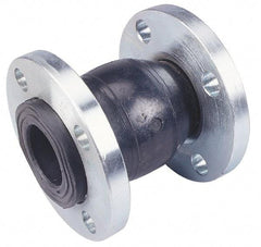 Unisource Mfg. - 2-1/2" Pipe, Neoprene Single Arch Pipe Expansion Joint - 6" Long, 3/8" Extension, 1/2" Compression, 225 Max psi, Flanged - USA Tool & Supply