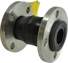 Unisource Mfg. - 2" Pipe, Neoprene Single Arch Pipe Expansion Joint - 6" Long, 3/8" Extension, 1/2" Compression, 225 Max psi, Flanged - USA Tool & Supply