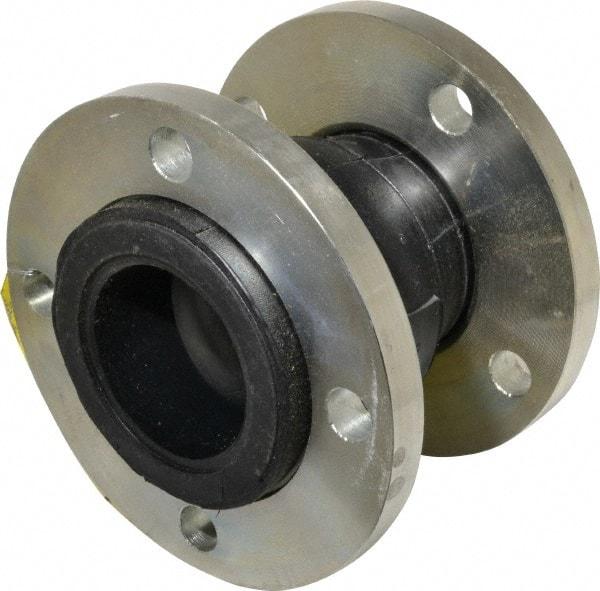 Unisource Mfg. - 3" Pipe, Neoprene Single Arch Pipe Expansion Joint - 6" Long, 3/8" Extension, 1/2" Compression, 225 Max psi, Flanged - USA Tool & Supply