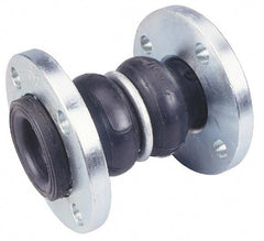 Unisource Mfg. - 2-1/2" Pipe, Neoprene Double Arch Pipe Expansion Joint - 7" Long, 1" Extension, 2" Compression, 225 Max psi, Flanged - USA Tool & Supply