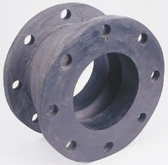 Unisource Mfg. - 2-1/2" Pipe, Chlorobutyl Wide Arch Pipe Expansion Joint - 6" Long, 3/4" Extension, 1-3/4" Compression, 225 Max psi, Flanged - USA Tool & Supply