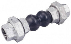Unisource Mfg. - 1" Pipe, Neoprene Double Arch Pipe Expansion Joint - 8" Long, 0.23" Extension, 0.87" Compression, 150 Max psi, Female Union - USA Tool & Supply