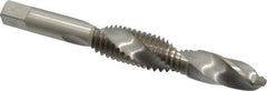 Interstate - 1/2-13 UNC, H3, 4-1/16" OAL, 0.435" Drill Diam x 1-1/8" Drill Length, Combination Drill & Tap - 2 Flutes, 1-15/32" Thread Length, High Speed Steel - Exact Industrial Supply